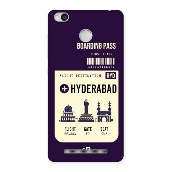 Hyderabad Boarding Pass Back Case for Redmi 3S Prime