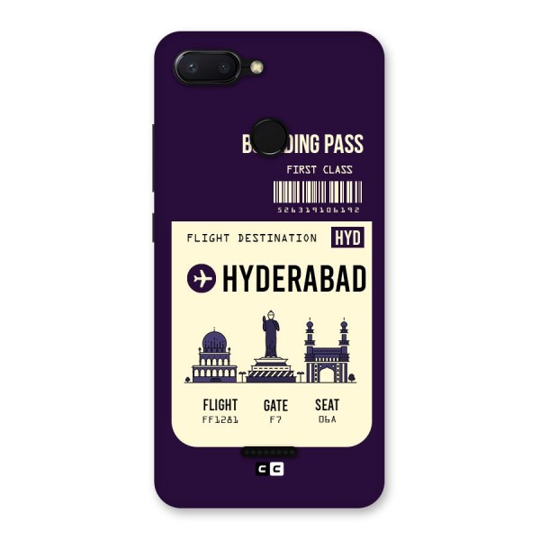 Hyderabad Boarding Pass Back Case for Redmi 6