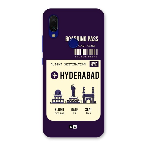 Hyderabad Boarding Pass Back Case for Redmi 7