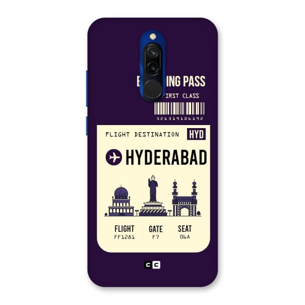 Hyderabad Boarding Pass Back Case for Redmi 8