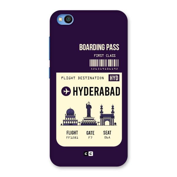 Hyderabad Boarding Pass Back Case for Redmi Go