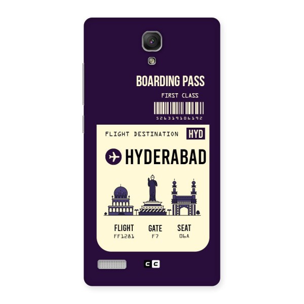 Hyderabad Boarding Pass Back Case for Redmi Note