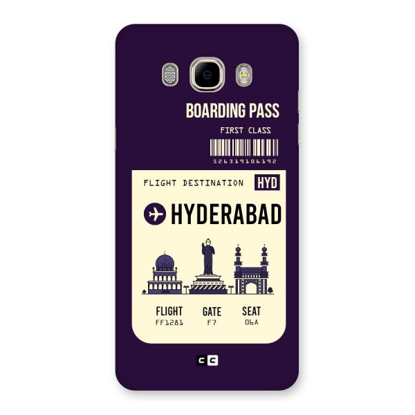 Hyderabad Boarding Pass Back Case for Samsung Galaxy J7 2016