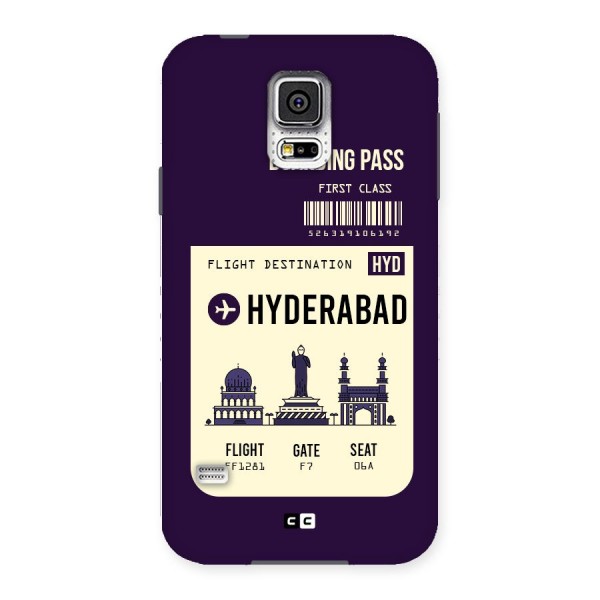 Hyderabad Boarding Pass Back Case for Samsung Galaxy S5