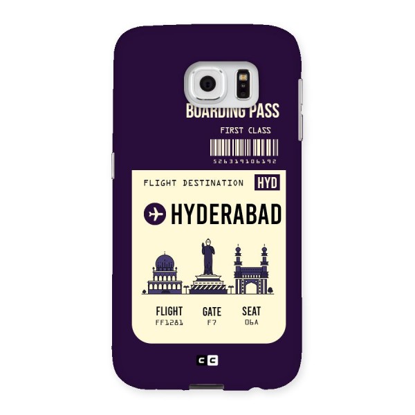 Hyderabad Boarding Pass Back Case for Samsung Galaxy S6