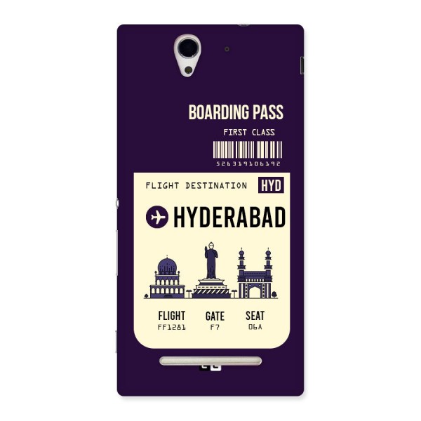 Hyderabad Boarding Pass Back Case for Sony Xperia C3