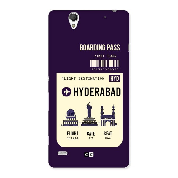 Hyderabad Boarding Pass Back Case for Sony Xperia C4