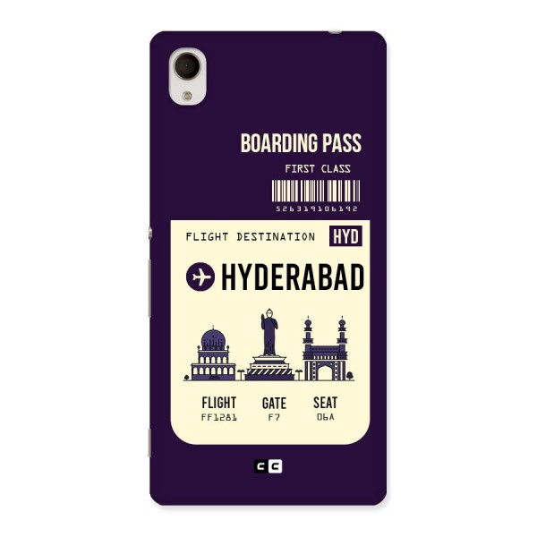 Hyderabad Boarding Pass Back Case for Sony Xperia M4