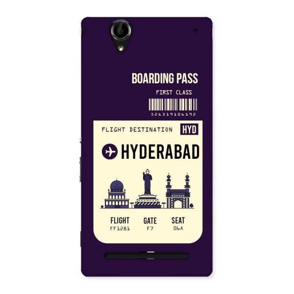 Hyderabad Boarding Pass Back Case for Sony Xperia T2