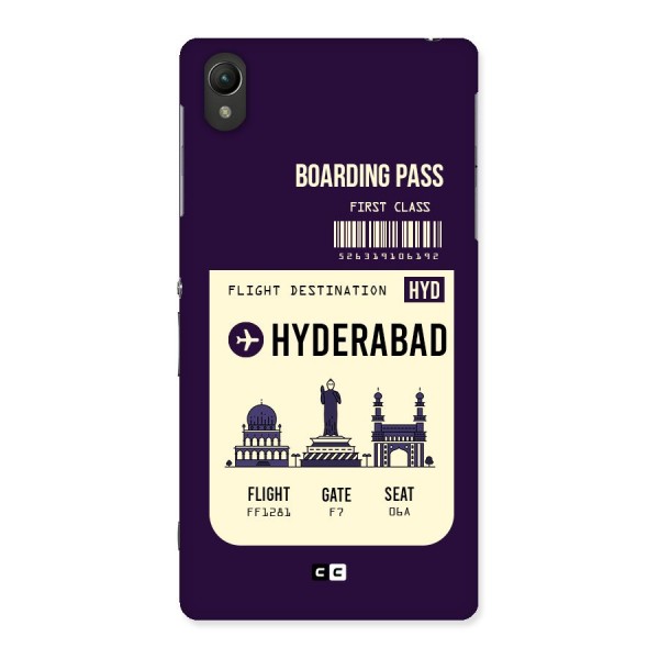 Hyderabad Boarding Pass Back Case for Sony Xperia Z2