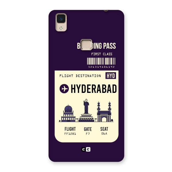 Hyderabad Boarding Pass Back Case for V3 Max