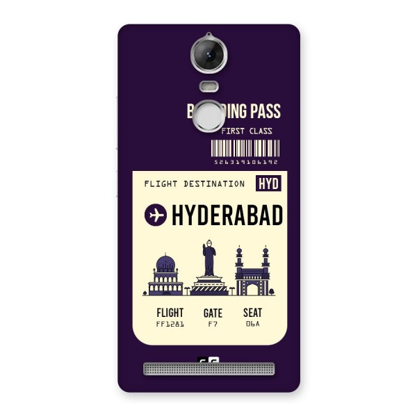 Hyderabad Boarding Pass Back Case for Vibe K5 Note