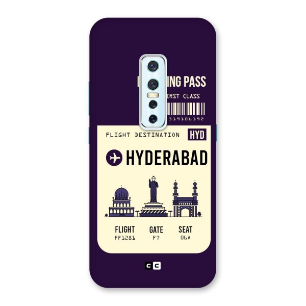 Hyderabad Boarding Pass Back Case for Vivo V17 Pro