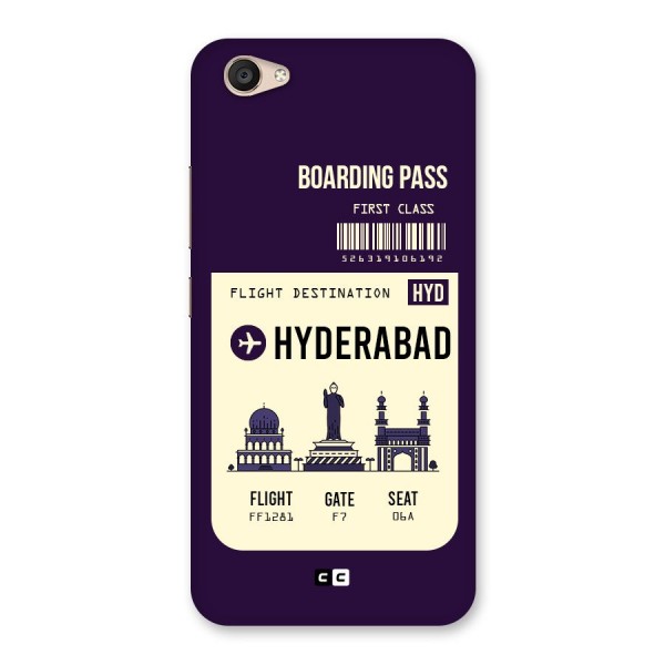 Hyderabad Boarding Pass Back Case for Vivo V5 Plus