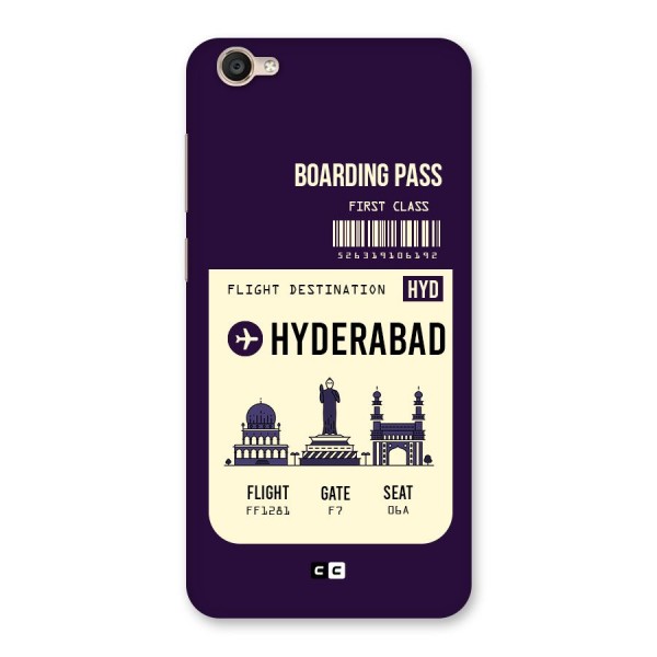 Hyderabad Boarding Pass Back Case for Vivo Y55