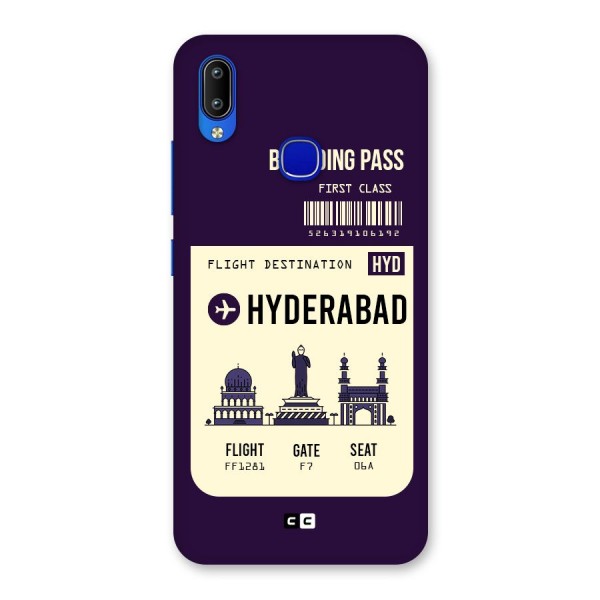 Hyderabad Boarding Pass Back Case for Vivo Y91