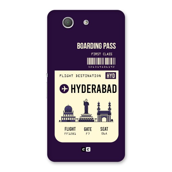 Hyderabad Boarding Pass Back Case for Xperia Z3 Compact