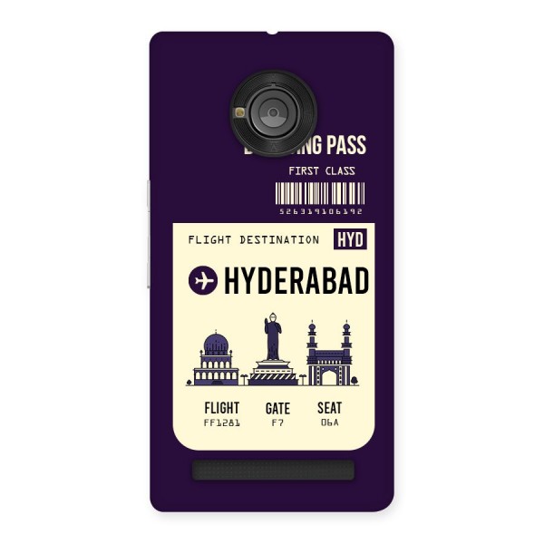 Hyderabad Boarding Pass Back Case for Yu Yuphoria