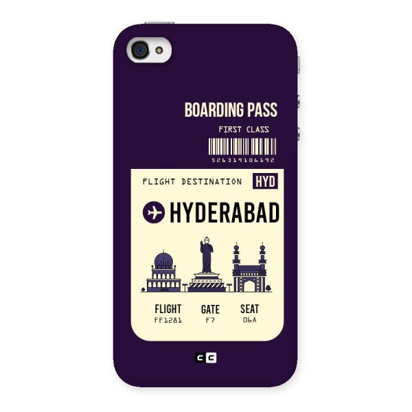 Hyderabad Boarding Pass Back Case for iPhone 4 4s