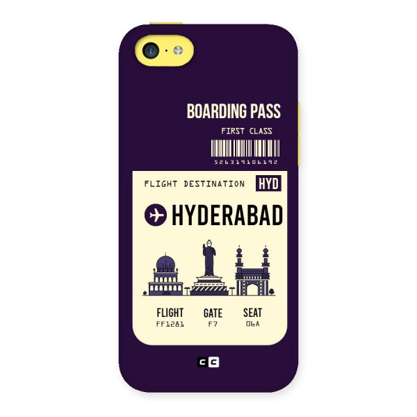 Hyderabad Boarding Pass Back Case for iPhone 5C