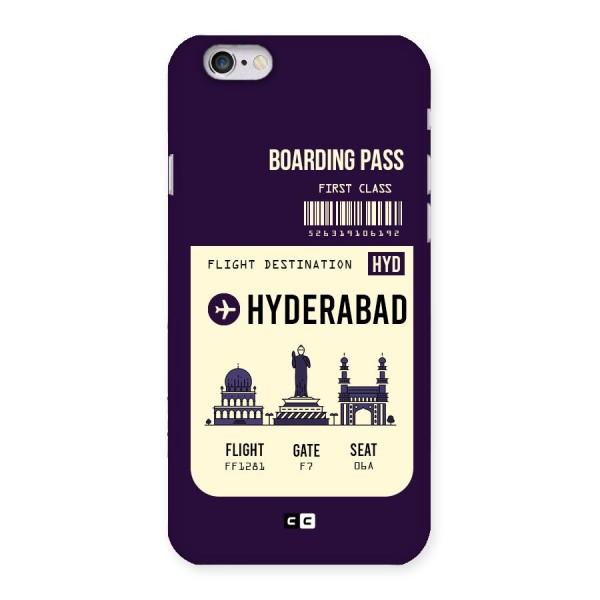 Hyderabad Boarding Pass Back Case for iPhone 6 6S