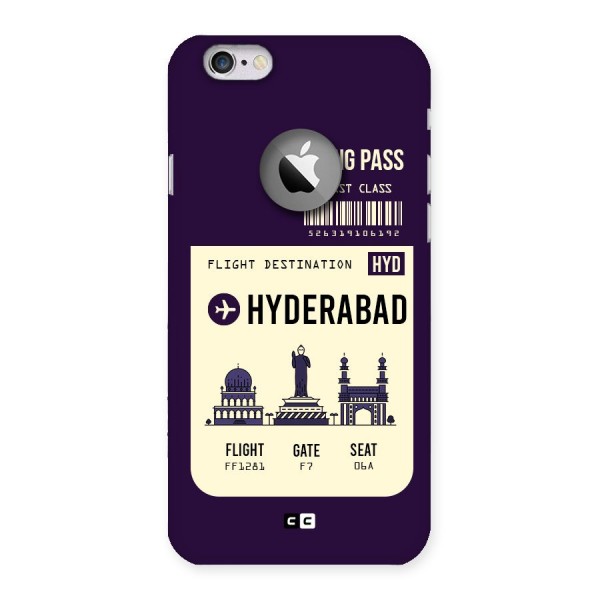 Hyderabad Boarding Pass Back Case for iPhone 6 Logo Cut