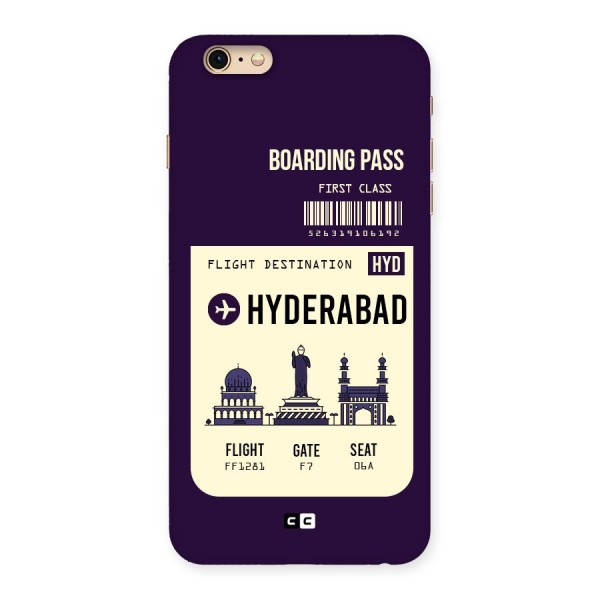 Hyderabad Boarding Pass Back Case for iPhone 6 Plus 6S Plus