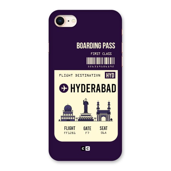 Hyderabad Boarding Pass Back Case for iPhone 8