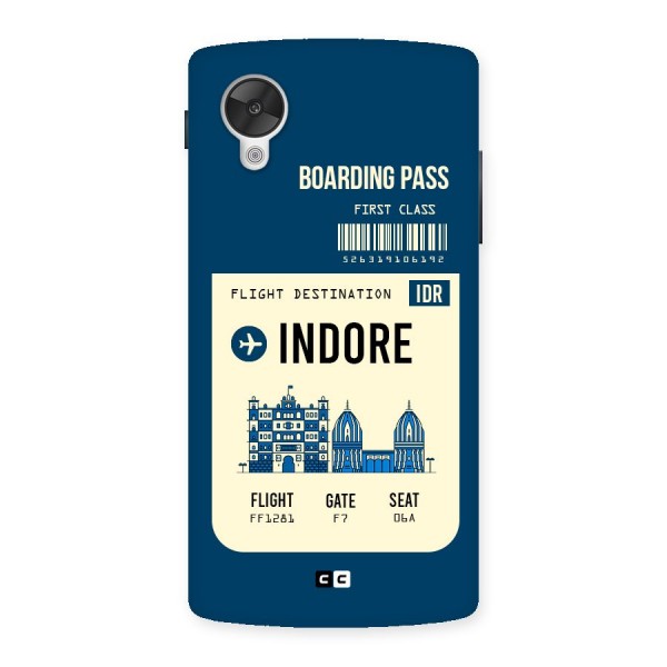 Indore Boarding Pass Back Case for Google Nexsus 5