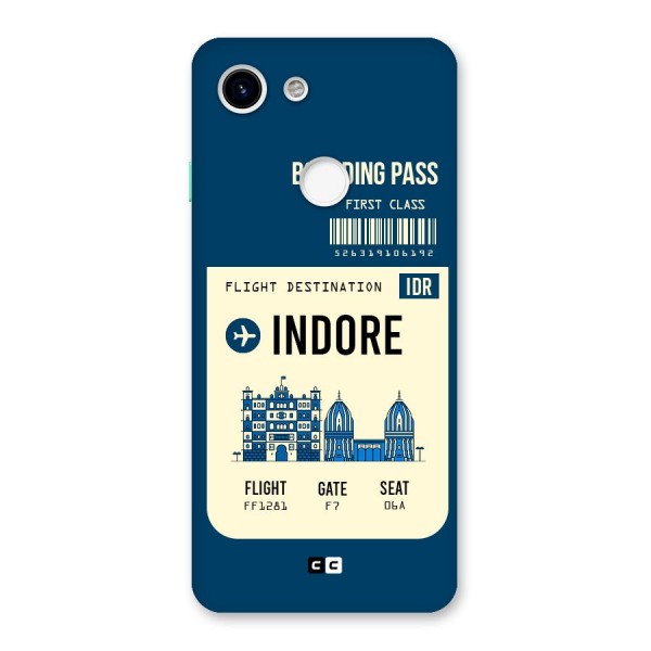 Indore Boarding Pass Back Case for Google Pixel 3