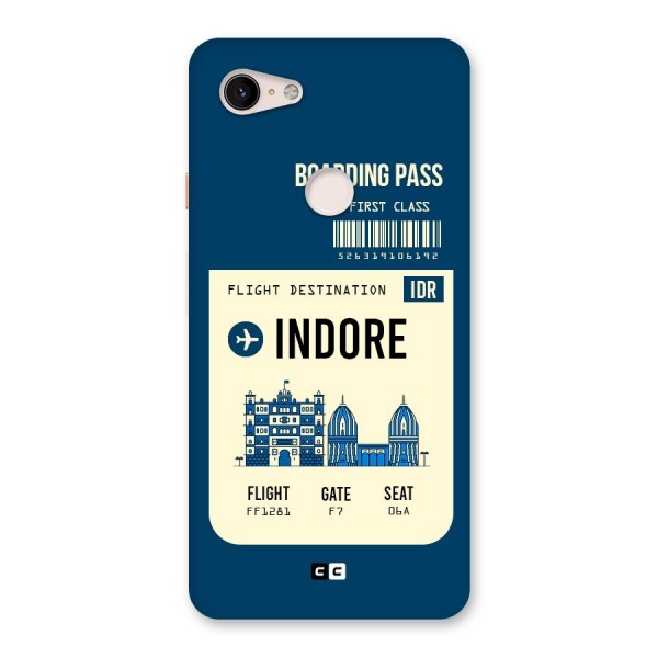 Indore Boarding Pass Back Case for Google Pixel 3 XL