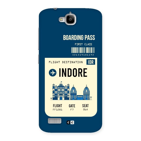Indore Boarding Pass Back Case for Honor Holly