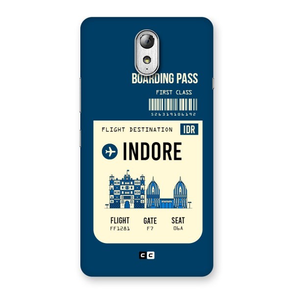 Indore Boarding Pass Back Case for Lenovo Vibe P1M