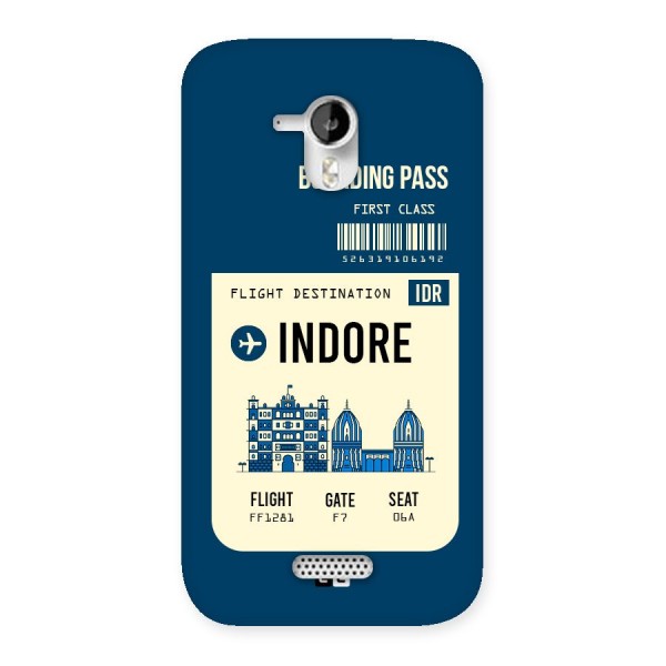 Indore Boarding Pass Back Case for Micromax Canvas HD A116