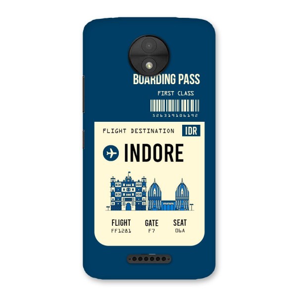 Indore Boarding Pass Back Case for Moto C