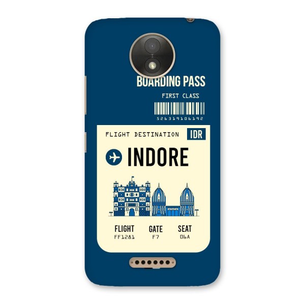 Indore Boarding Pass Back Case for Moto C Plus