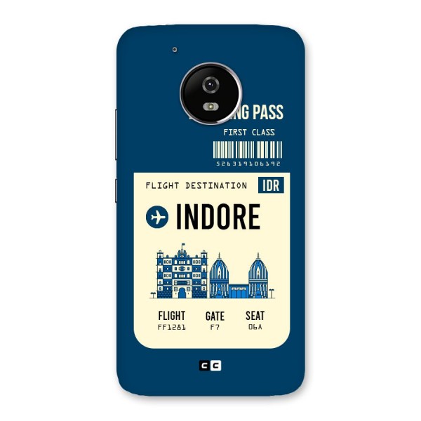 Indore Boarding Pass Back Case for Moto G5