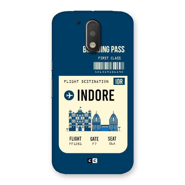 Indore Boarding Pass Back Case for Motorola Moto G4