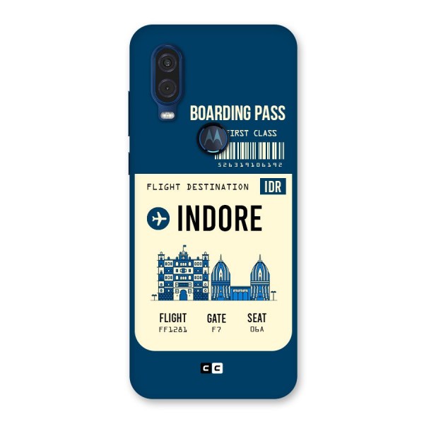 Indore Boarding Pass Back Case for Motorola One Vision