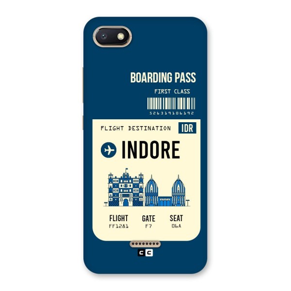 Indore Boarding Pass Back Case for Redmi 6A