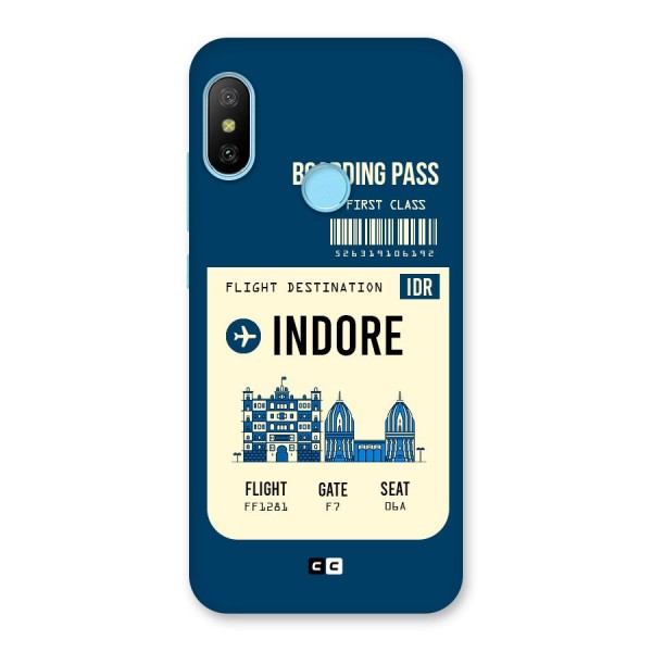 Indore Boarding Pass Back Case for Redmi 6 Pro