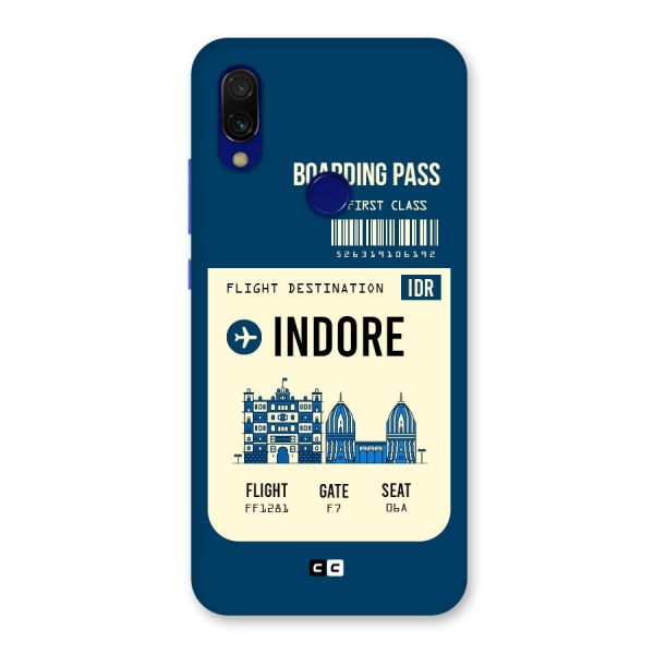 Indore Boarding Pass Back Case for Redmi 7