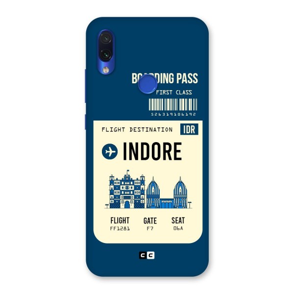 Indore Boarding Pass Back Case for Redmi Note 7