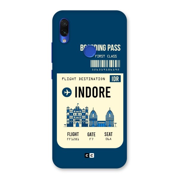 Indore Boarding Pass Back Case for Redmi Note 7S