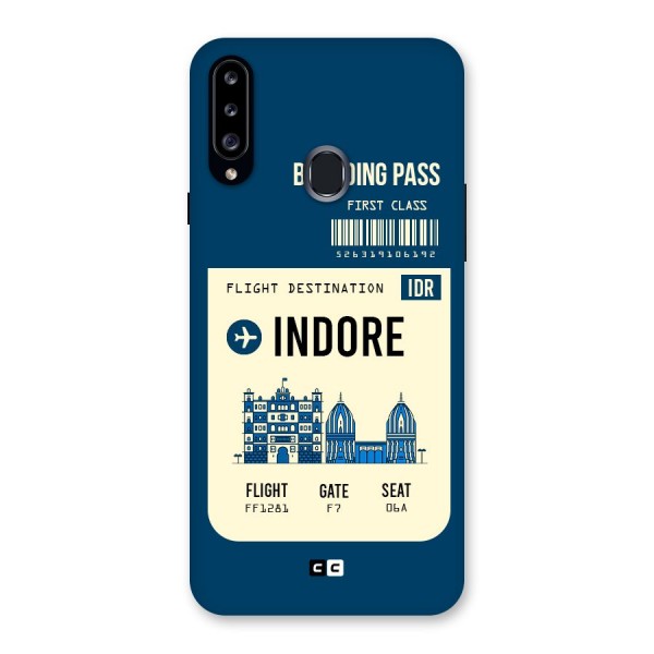 Indore Boarding Pass Back Case for Samsung Galaxy A20s