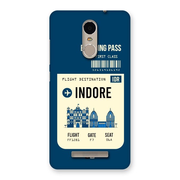 Indore Boarding Pass Back Case for Xiaomi Redmi Note 3