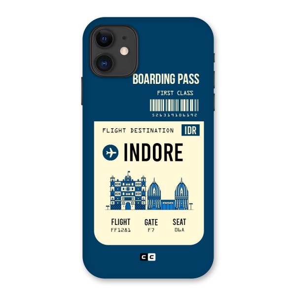 Indore Boarding Pass Back Case for iPhone 11