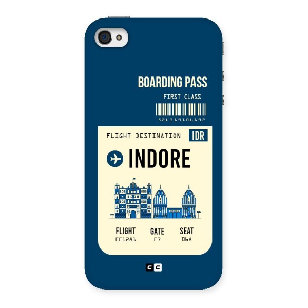 Indore Boarding Pass Back Case for iPhone 4 4s