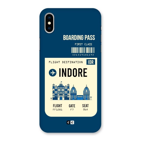 Indore Boarding Pass Back Case for iPhone XS