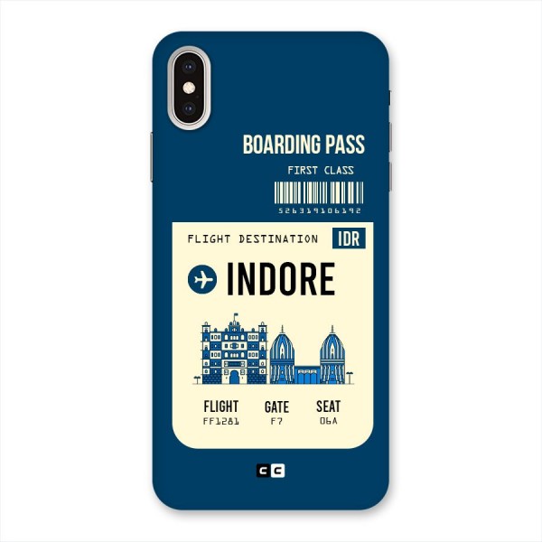 Indore Boarding Pass Back Case for iPhone XS Max